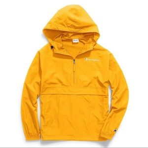 Champion Yellow Gold Quarter Zip Packable Windbreaker